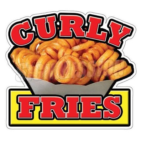 SIGNMISSION Safety Sign, 1.5 in Height, Vinyl, 36 in Length, Curly Fries D-DC-36-Curly Fries